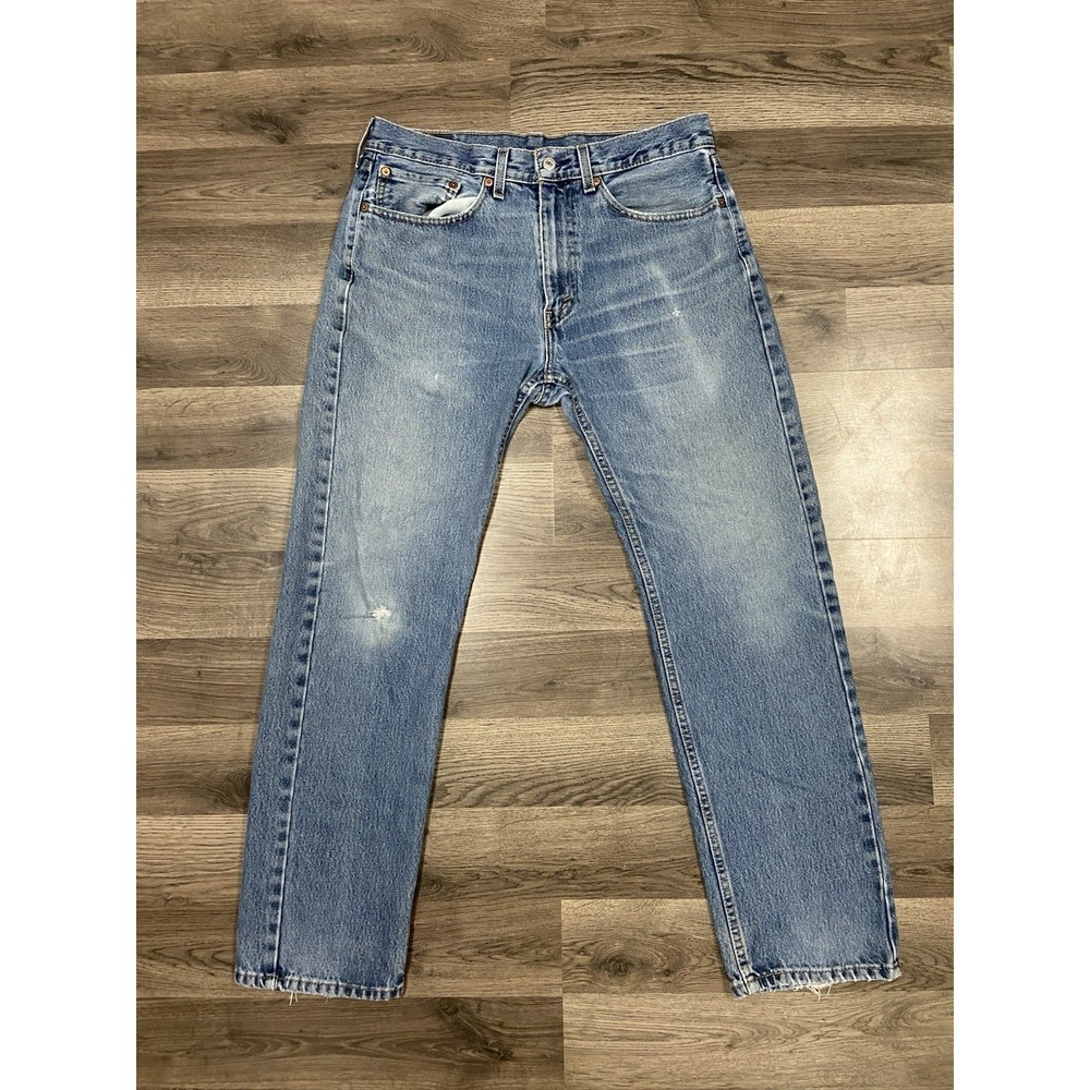 Levi 505 Jeans‎ Size 34x32 Blue Medium Wash Denim Straight Regular Fit